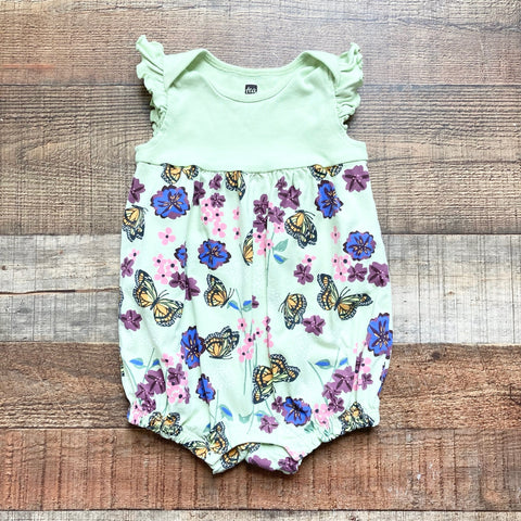 Tea Lime Green Flowers and Butterflies Bubble- Size 18-24M