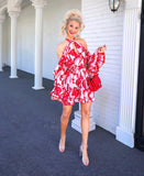 House Of Harlow x REVOLVE Red/White Printed Dress - Size S