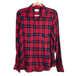 Lovers + Friends Red Plaid Flannel Button Up- Size S (sold out online)