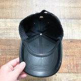 Shefit Black Faux Leather Adjustable Hat (see notes)