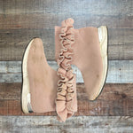 INC Girl's Blush Ruffle Booties- Size 2 (see notes)