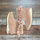 INC Girl's Blush Ruffle Booties- Size 2 (see notes)