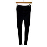 Years Of Ours Black Ribbed Tie Front Leggings - Size M (Inseam 25")