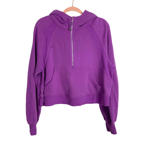 Lululemon Purple Scuba Half Zip Hooded Sweatshirt-Size M/L (see notes)