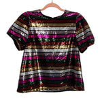 Fate Multi-Color Stripe Sequin Roxanne Top- Size S (sold out online)