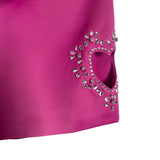 For Love & Lemons Pink Satin Heart Cutout Jeweled Skirt NWT- Size 2X (see note, sold out online)