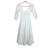 STAUD White Puff Sleeve Dress- Size 0