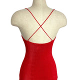 Petal + Pup Red with Back Criss Cross Straps and Side Slit Midi Dress- Size 4 (sold out online)
