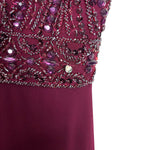 Rachel Allen Burgundy Beaded Gown - Size ~4 (Sold out online, See Notes)