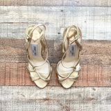 Jimmy Choo Gold Strappy Heels- Size 36