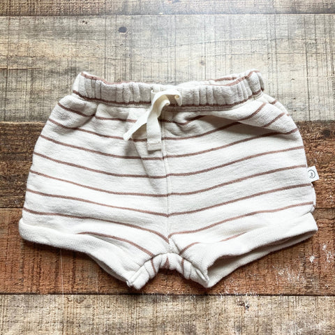 Little Planet Organic by Carter's Cream/Brown Striped Shorts- Size 6M