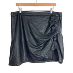 Amaryllis Black Faux Leather Bend and Snapped Fitted Skirt- Size 1XL (sold out online)