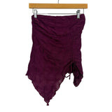 Silence + Noise Cranberry Cinched Side Strapless Top- Size S
