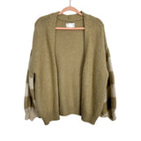 ASOS Design Beige Striped Sleeve Cardigan - Size US 2