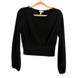 Leith Black Cropped Blouse- Size M