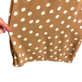 Tularosa Mustard Polka Dot Wide Leg Side Zipper Pants- Size S (Inseam 30”)