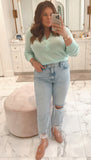 J.Crew 100% Cashmere Mint Green Ribbed Collared Sweater - Size XXL (Sold Out Online!)