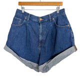 We the Free Dark Wash Cuffed Denim Shorts- Size L