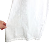 Bucket List White Gauze Strapless Twist Front Extra Wide Leg Jumpsuit NWT- Size M