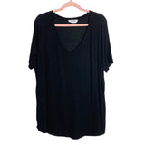 Double Zero Black V-Neck Tee- Size M (see notes)