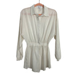 Emory Park White Long Sleeve Romper - Size S