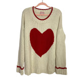 Show Me Your Mumu Cream/Red Heart Sweater - Size XL (Sold Out Online!)