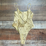 No Brand (Maaji) Tan Printed One Piece- Size ~S (no size, fits like S)