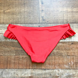 Pick Pink Red Triangle Ruffle Bikini Bottoms NWT- Size M (we have matching top)