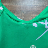 Lululemon Green Purple Floral Built in Shelf Bra Cropped Tank- Size 12 (see notes)