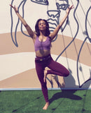 Lululemon Plum Printed Waistband Leggings- Size 4 (Inseam 30")