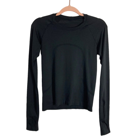 Lululemon Black Swiftly Tech Long Sleeve 2.0 Tee- Size 6