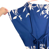 Cupshe Navy Tan Printed Belted Cover-Up NWT- Size S