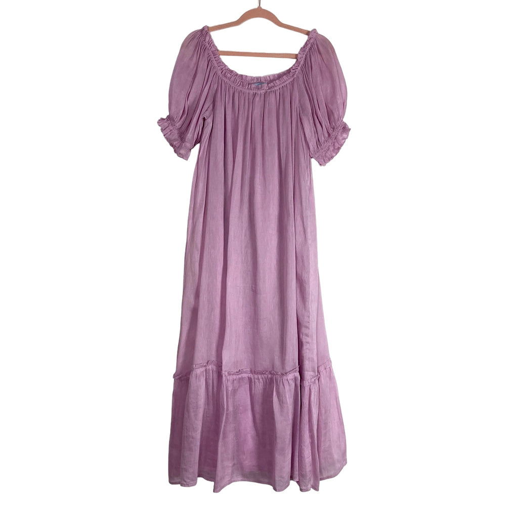 strapless open back dress Antonio Melani Lilac Linen and Silk Blend Dress- Size ~16 (no size tag –  The Saved Collection