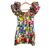 Show Me Your Mumu Floral Puff Sleeve Mini Dress- Size S