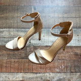Michael by Michael Shannon Tan Patent Leather Heeled Sandals- Size 7 (see notes)