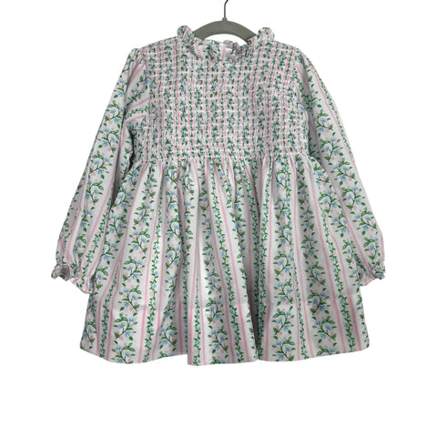 Cecil and Lou Pink and Blue Floral Smocked Dress- Size 3T