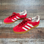 Adidas Red Gazelle Sneakers with Extra Laces- Size MEN’S 8 (NEW)