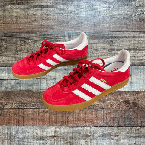 Adidas Red Gazelle Sneakers with Extra Laces- Size MEN’S 8 (NEW)
