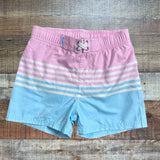 Rugged Butts Blue/Pink/White Striped Swim Shorts NWT- Size 18-24M