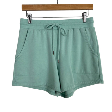 Stars Above Mint Fleece Line Drawstring Waist Shorts- Size S (we have matching top)