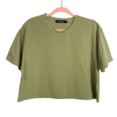 HUGOOME Sage Boxy Tee- Size S