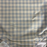 Minnow Blue Gingham with Back Ribbon Bow Ruffle Swimsuit- Size 7/8Y (see notes, we have matching swimsuit)