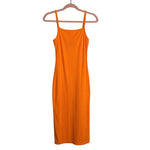 Wild Fable Orange Ribbed with Side Slit Midi Dress- Size S (see notes, sold out online)