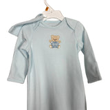 Little Me Baby Blue Bear Gown/Hat NWT - 0-3M