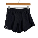 LRX Black with Mesh Detail Elastic Waist Running Shorts- Size L