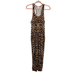 Jordann Jammies Animal Print Faux Drawstring Waist Jumpsuit- Size S/M