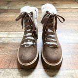Madden NYC Brown Lace Up Fur Lined Boots- Size 9