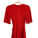 Forever New Brick Red Wrap Dress- Size 2