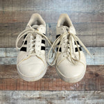 Adidas White and Black Leather Sneakers- Size 9.5 (see notes)