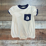 The Smocked Flamingo Boat Front Pocket Outfit- Size 18M (see notes)